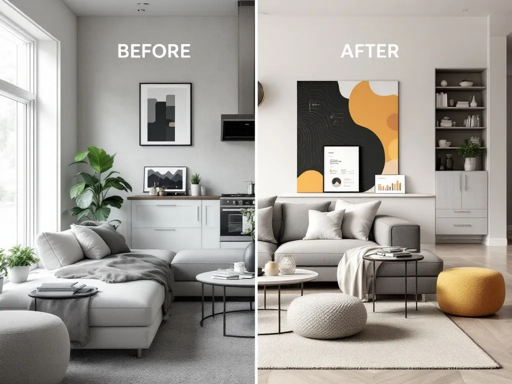 A renovated home interior of the kind a remodelling company advertises