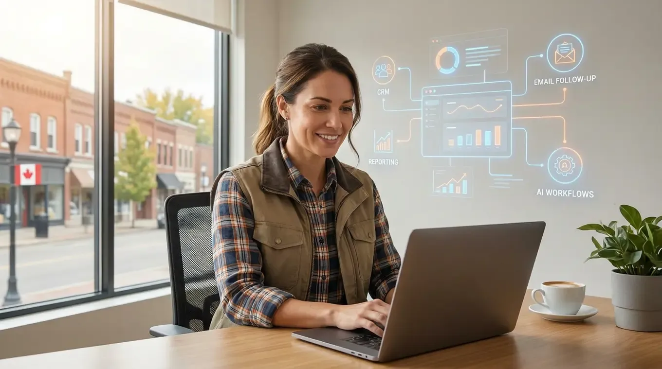 Illustration of an automated workflow handing a conversation back to a person